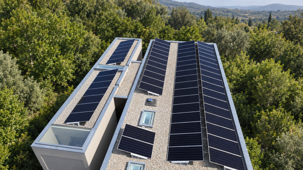 Instalação solar residencial com privacidade preservada